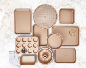 Tahari Gold Bakeware Line - with Food